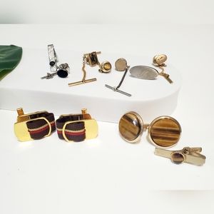 Huge Lot Men's Cuff links, tie pins, tie clips